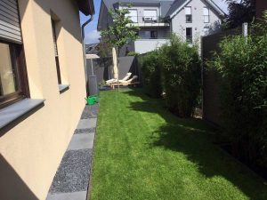 Rollrasen kleiner Garten